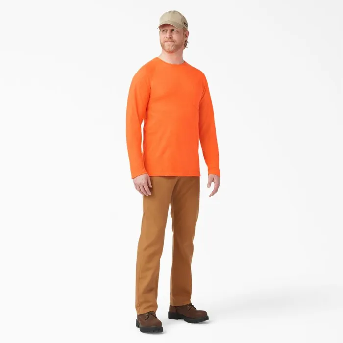Dickies Hi Vis Cooling Long Sleeve Pocket TShirt Bright Orange Bright Orange bod 8211 Men Dickies Hi Vis Cooling Long Sleeve Pocket TShirt Bright Orange Bright Orange bod 8211 Men