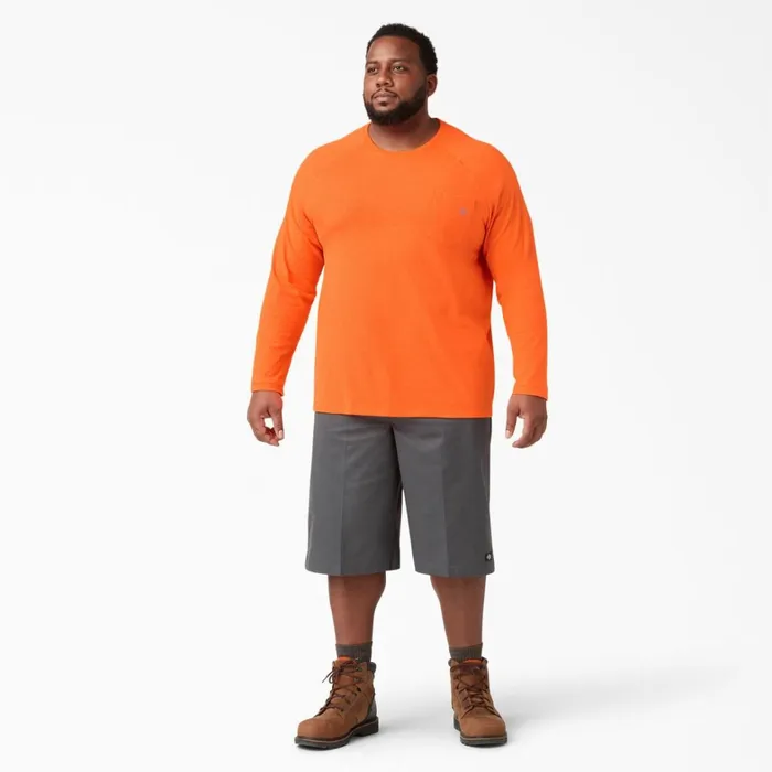 Dickies Hi Vis Cooling Long Sleeve Pocket TShirt Bright Orange Bright Orange bod 8211 Men Dickies Hi Vis Cooling Long Sleeve Pocket TShirt Bright Orange Bright Orange bod 8211 Men