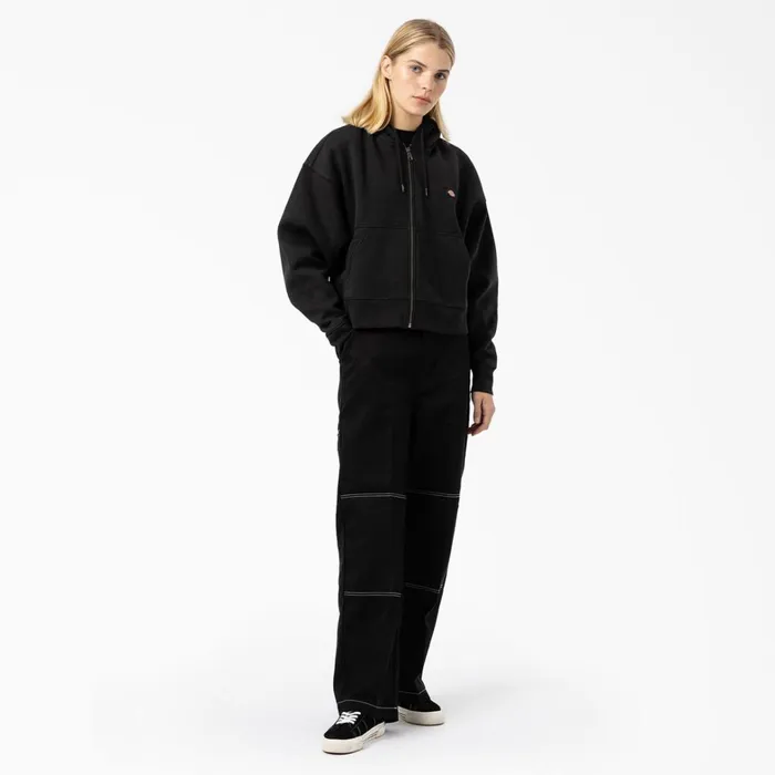 Dickies Hoodies and Sweatshirts Womens Oakport Zip Hoodie Black Black kbk 8211 Women
