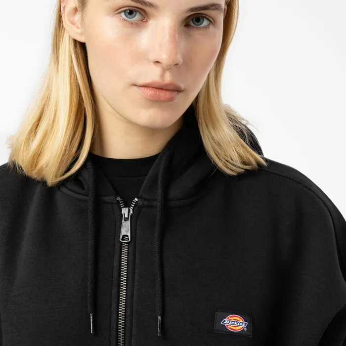 Dickies Hoodies and Sweatshirts Womens Oakport Zip Hoodie Black Black kbk 8211 Women