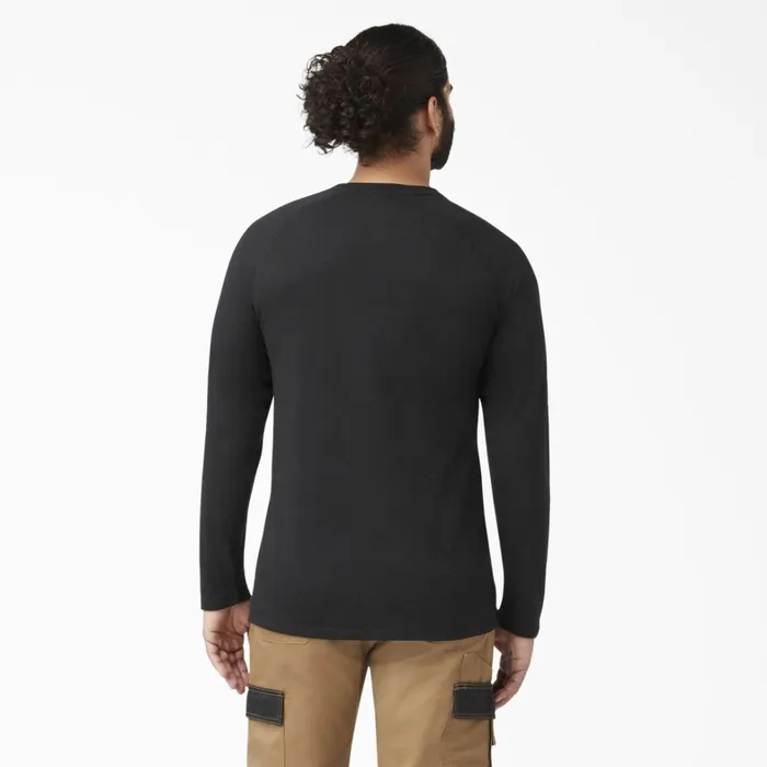 Dickies Long Sleeve Work Shirts Cooling Long Sleeve Pocket TShirt Black Black bk 8211 Men