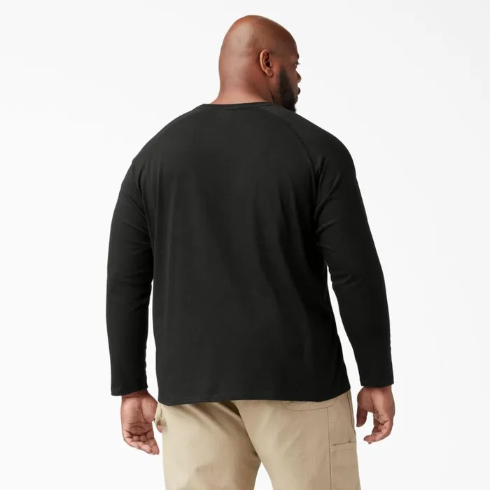 Dickies Long Sleeve Work Shirts Cooling Long Sleeve Pocket TShirt Black Black bk 8211 Men
