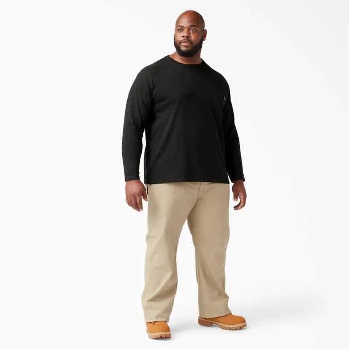 Dickies Long Sleeve Work Shirts Cooling Long Sleeve Pocket TShirt Black Black bk 8211 Men