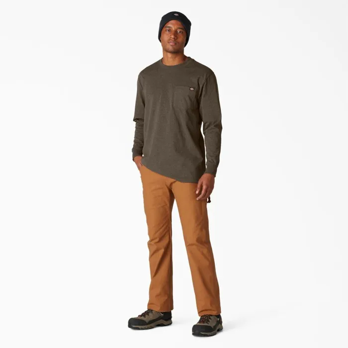 Dickies Long Sleeve Work Shirts Heavyweight Heathered Long Sleeve Pocket TShirt Chocolate Heather Chocolate Heather cth 8211 Men Dickies Long Sleeve Work Shirts Heavyweight Heathered Long Sleeve Pocket TShirt Chocolate Heather Chocolate Heather cth 8211 Men