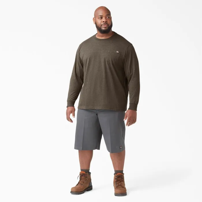 Dickies Long Sleeve Work Shirts Heavyweight Heathered Long Sleeve Pocket TShirt Chocolate Heather Chocolate Heather cth 8211 Men Dickies Long Sleeve Work Shirts Heavyweight Heathered Long Sleeve Pocket TShirt Chocolate Heather Chocolate Heather cth 8211 Men