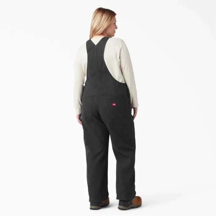Dickies Overalls Women039s Plus Relaxed Fit Bib Overalls Rinsed Black Rinsed Black rbk 8211 Women
