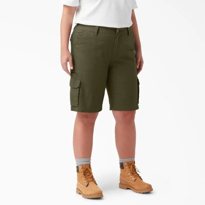 Dickies Shorts Women039s Plus FLEX Regular Fit Ripstop Cargo Shorts 9034 Military Green Military Green ml 8211 Women Dickies Shorts Women039s Plus FLEX Regular Fit Ripstop Cargo Shorts 9034 Military Green Military Green ml 8211 Women
