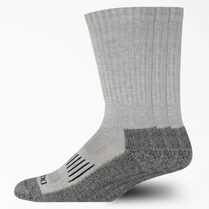 Dickies Socks Heavyweight Crew Socks Size 612 3Pack Gray Gray gy 8211 Men