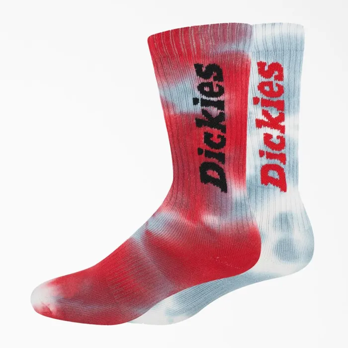 Dickies Socks TieDye Crew Socks Size 612 2Pack TieDye Tiedye tdy 8211 Women