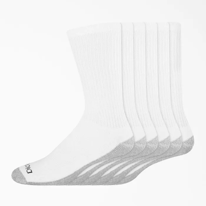 Dickies Socks Work Crew Socks Size 612 6Pack White White wh 8211 Men