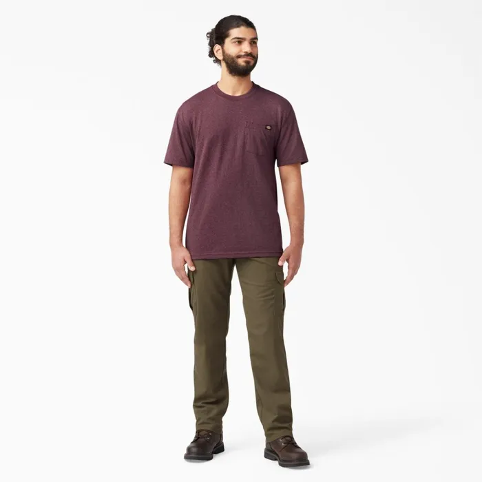 Dickies TShirts Heavyweight Heathered Short Sleeve Pocket TShirt Burgundy Burgundy byd 8211 Men Dickies TShirts Heavyweight Heathered Short Sleeve Pocket TShirt Burgundy Burgundy byd 8211 Men