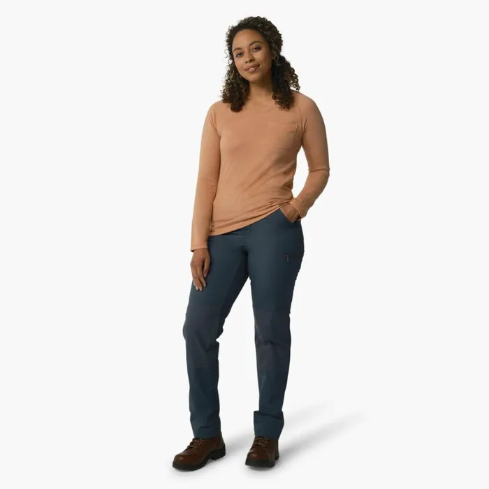 Dickies TShirts Women039s Cooling Long Sleeve Pocket TShirt Cork Single Dye Heather Cork Single Dye Heather c2k 8211 Women