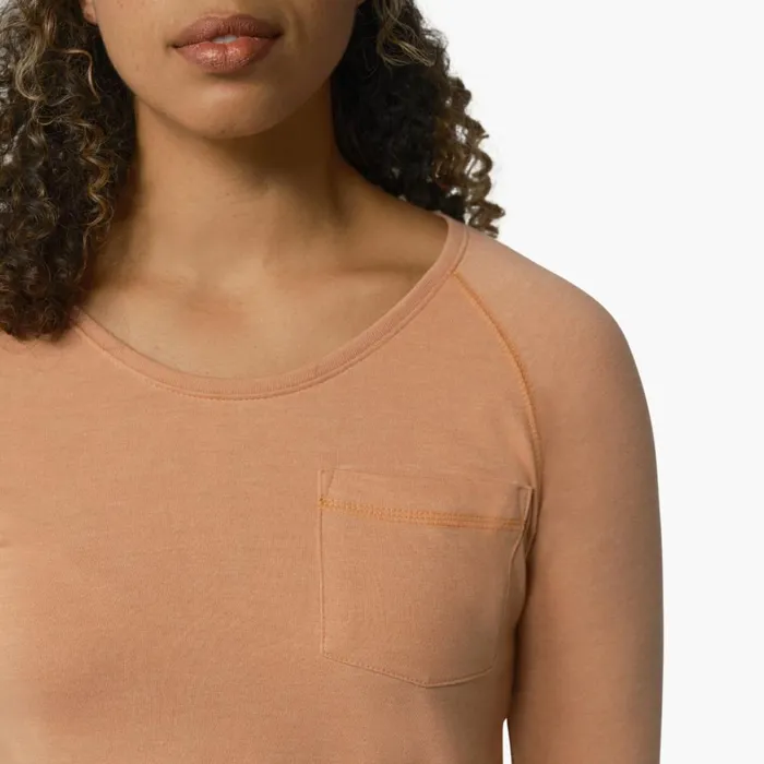 Dickies TShirts Women039s Cooling Long Sleeve Pocket TShirt Cork Single Dye Heather Cork Single Dye Heather c2k 8211 Women