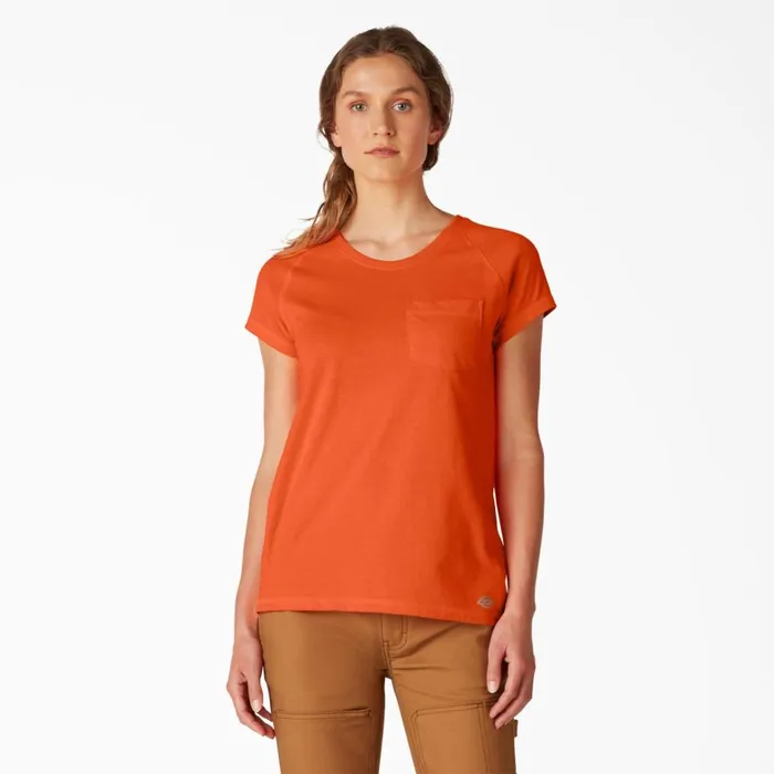 Dickies TShirts Women039s Cooling Short Sleeve Pocket TShirt Bright Orange Bright Orange bod 8211 Women Dickies TShirts Women039s Cooling Short Sleeve Pocket TShirt Bright Orange Bright Orange bod 8211 Women