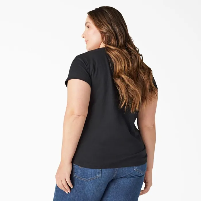 Dickies TShirts Women039s Plus Heavyweight Short Sleeve Pocket TShirt Black Black bk 8211 Women Dickies TShirts Women039s Plus Heavyweight Short Sleeve Pocket TShirt Black Black bk 8211 Women