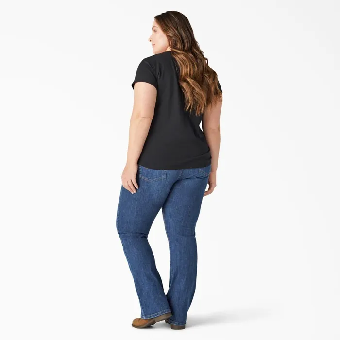 Dickies TShirts Women039s Plus Heavyweight Short Sleeve Pocket TShirt Black Black bk 8211 Women Dickies TShirts Women039s Plus Heavyweight Short Sleeve Pocket TShirt Black Black bk 8211 Women