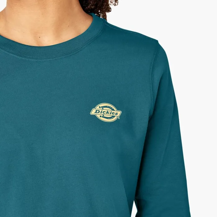 Dickies TShirts Womens Long Sleeve Heavyweight Graphic TShirt Deep Lagoon Deep Lagoon dgn 8211 Women Dickies TShirts Womens Long Sleeve Heavyweight Graphic TShirt Deep Lagoon Deep Lagoon dgn 8211 Women