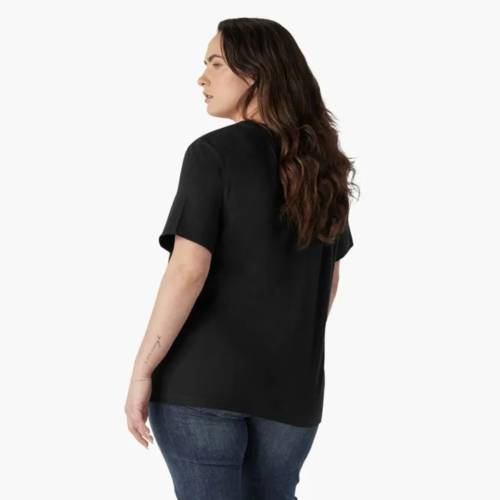 Dickies Tops Women039s Plus Heavyweight Logo TShirt Black Black kbk 8211 Women Dickies Tops Women039s Plus Heavyweight Logo TShirt Black Black kbk 8211 Women