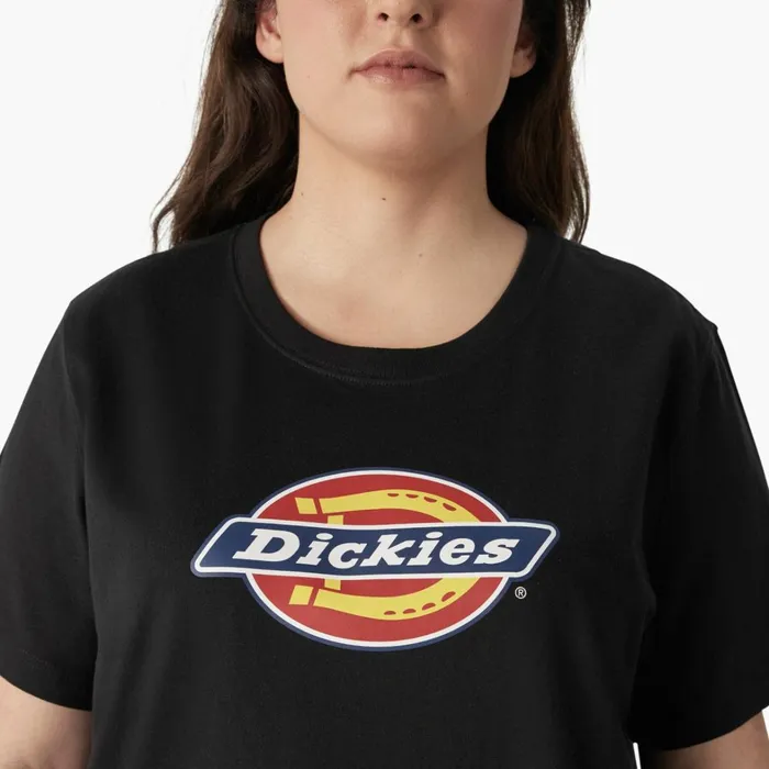 Dickies Tops Women039s Plus Heavyweight Logo TShirt Black Black kbk 8211 Women Dickies Tops Women039s Plus Heavyweight Logo TShirt Black Black kbk 8211 Women