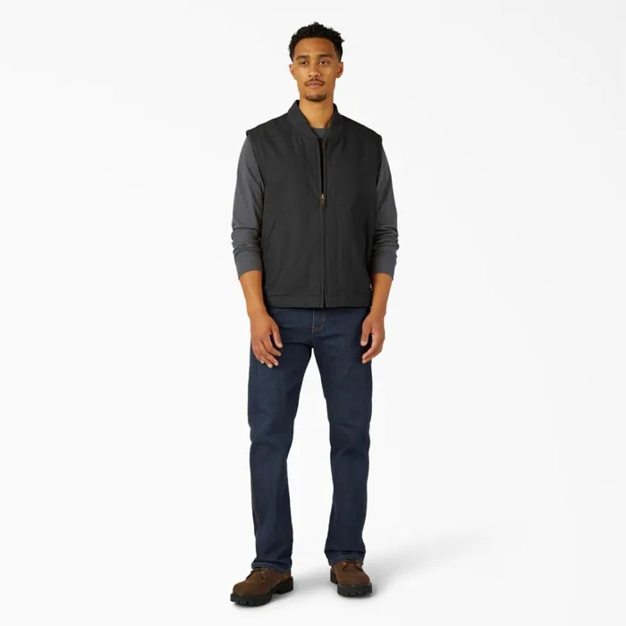 Dickies Vests High Pile Fleece Lined Duck Vest Rinsed Black Rinsed Black rbk 8211 Men Dickies Vests High Pile Fleece Lined Duck Vest Rinsed Black Rinsed Black rbk 8211 Men