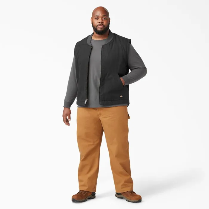 Dickies Vests High Pile Fleece Lined Duck Vest Rinsed Black Rinsed Black rbk 8211 Men Dickies Vests High Pile Fleece Lined Duck Vest Rinsed Black Rinsed Black rbk 8211 Men