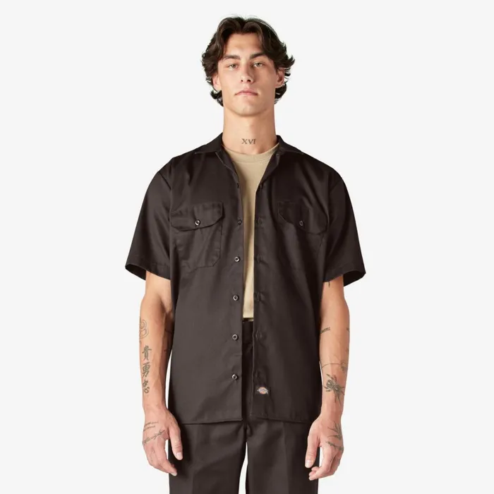 Dickies Work Shirts Short Sleeve Work Shirt Dark Brown Dark Brown db 8211 Men Dickies Work Shirts Short Sleeve Work Shirt Dark Brown Dark Brown db 8211 Men