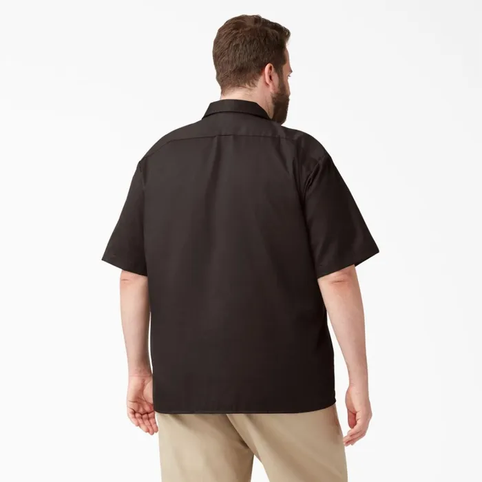 Dickies Work Shirts Short Sleeve Work Shirt Dark Brown Dark Brown db 8211 Men