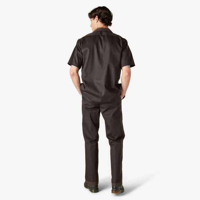 Dickies Work Shirts Short Sleeve Work Shirt Dark Brown Dark Brown db 8211 Men
