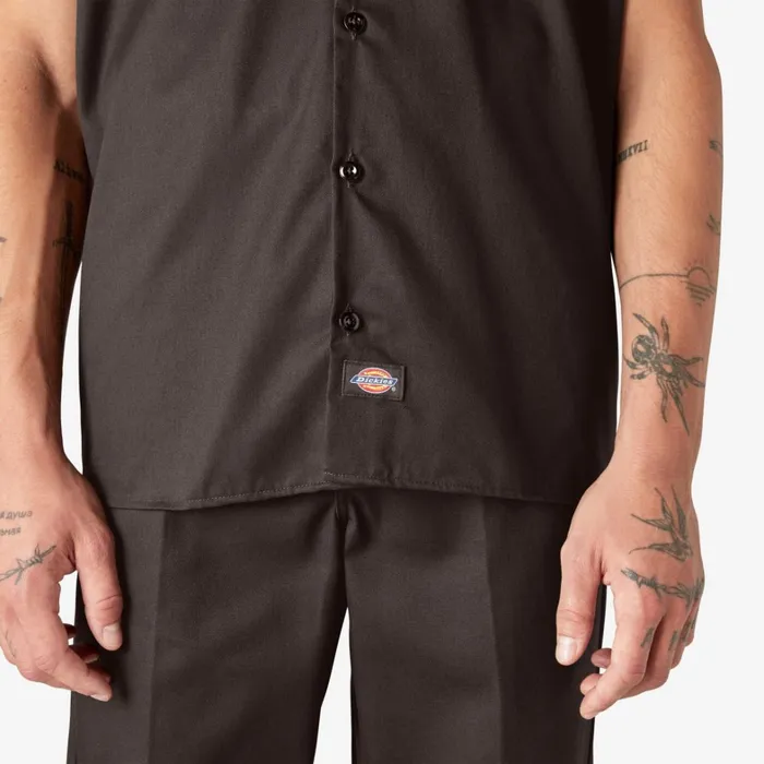 Dickies Work Shirts Short Sleeve Work Shirt Dark Brown Dark Brown db 8211 Men