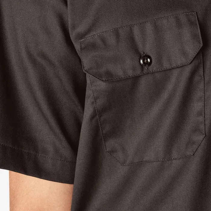 Dickies Work Shirts Short Sleeve Work Shirt Dark Brown Dark Brown db 8211 Men