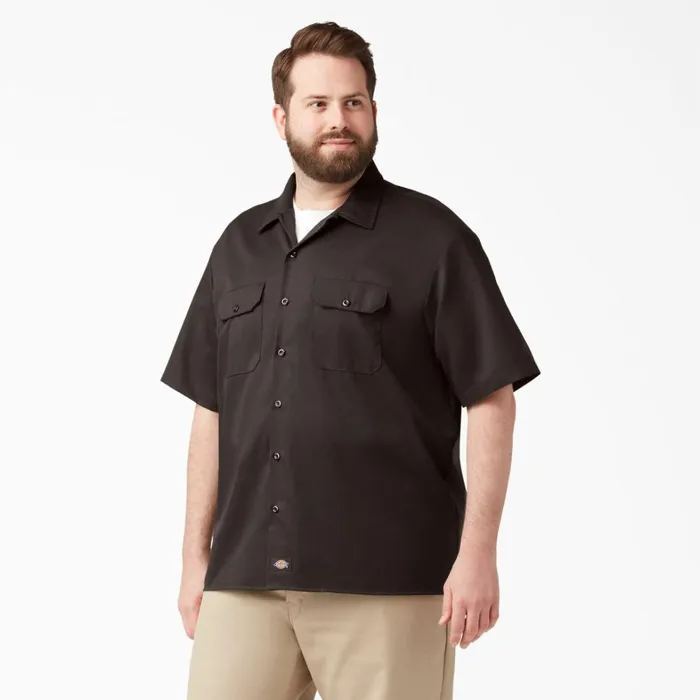 Dickies Work Shirts Short Sleeve Work Shirt Dark Brown Dark Brown db 8211 Men