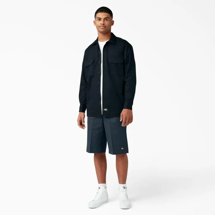 Dickies Work Shorts Loose Fit Flat Front Work Shorts 13034 Dark Navy Dark Navy dn 8211 Men