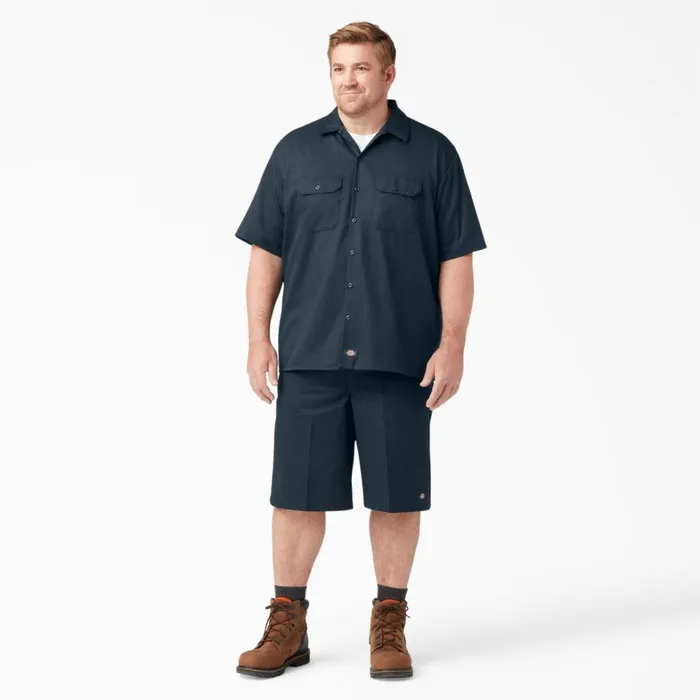 Dickies Work Shorts Loose Fit Flat Front Work Shorts 13034 Dark Navy Dark Navy dn 8211 Men