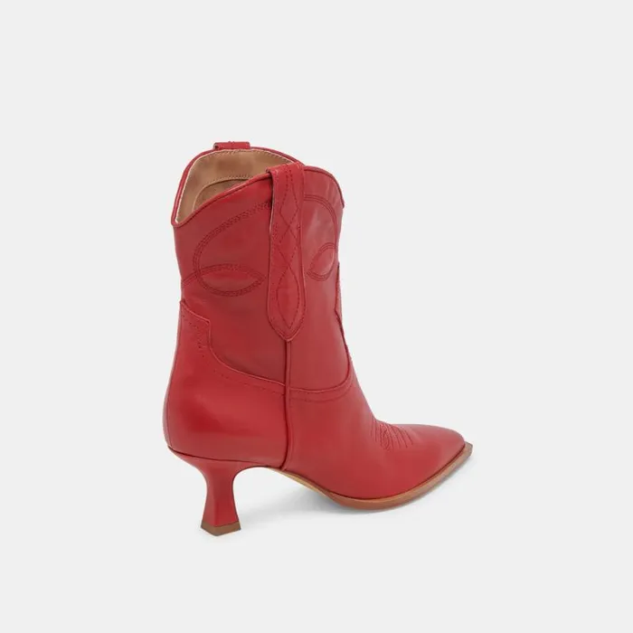 Dolce Vita Angel Booties Red Leather Women Boots and Booties