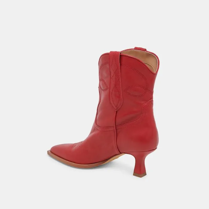 Dolce Vita Angel Booties Red Leather Women Boots and Booties