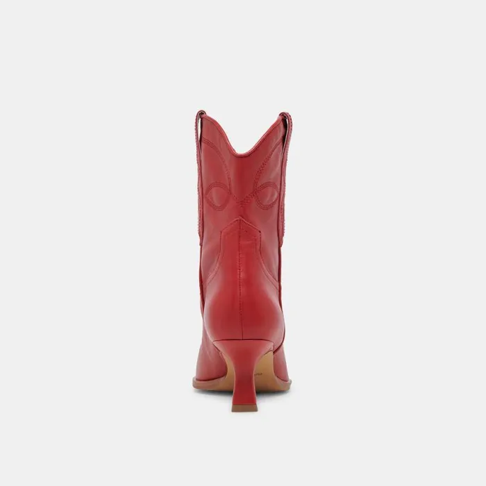 Dolce Vita Angel Booties Red Leather Women Boots and Booties