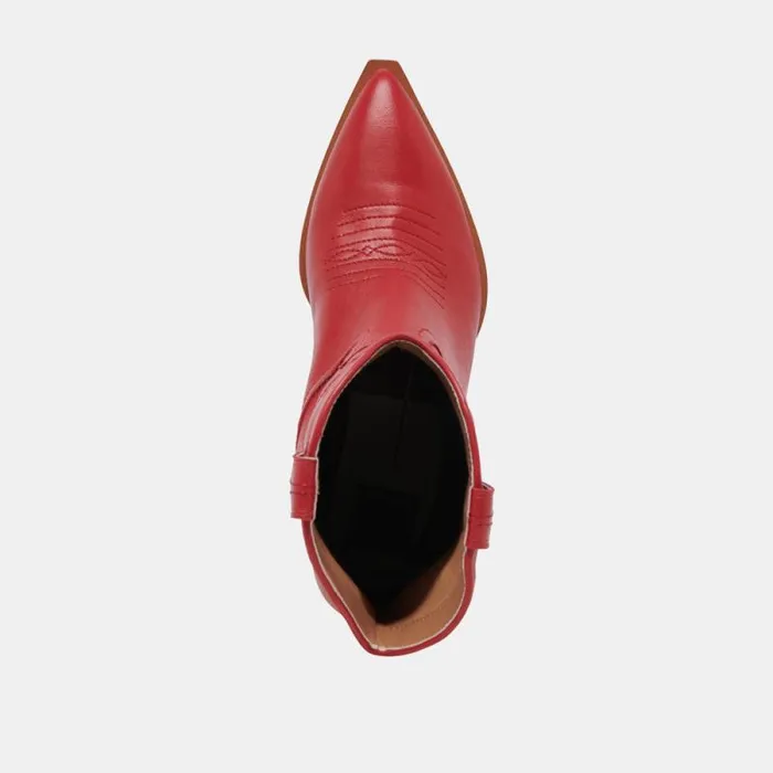 Dolce Vita Angel Booties Red Leather Women Boots and Booties