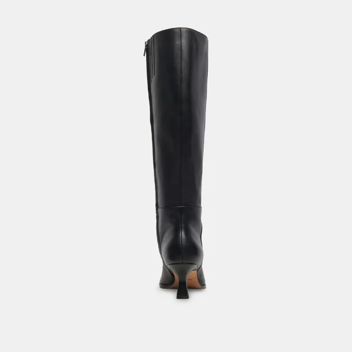 Dolce Vita Auggie Boots Black Leather Women Boots and Booties