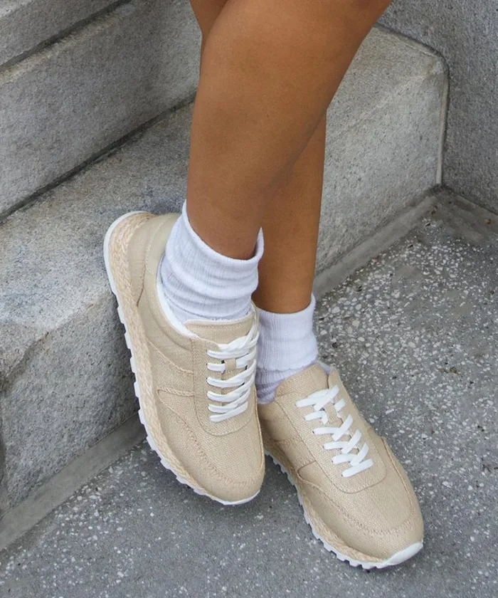 Dolce Vita Ayita Sneakers Lt Natural Raffia Women Sneakers