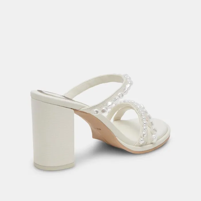 Dolce Vita Barrit Pearl Heels Vanilla Pearls Women Heels