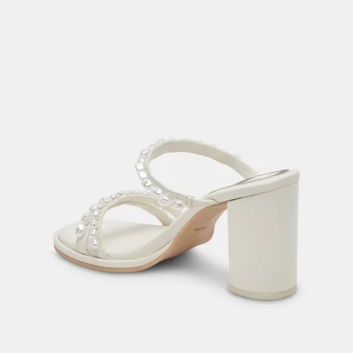 Dolce Vita Barrit Pearl Heels Vanilla Pearls Women Heels