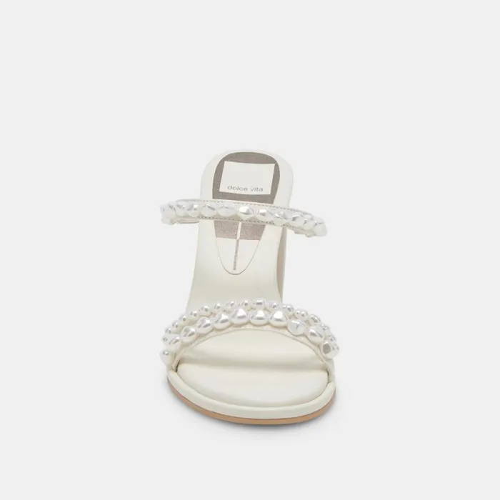 Dolce Vita Barrit Pearl Heels Vanilla Pearls Women Heels