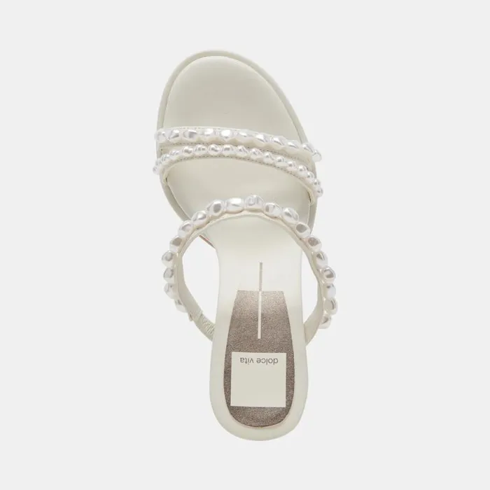 Dolce Vita Barrit Pearl Heels Vanilla Pearls Women Heels