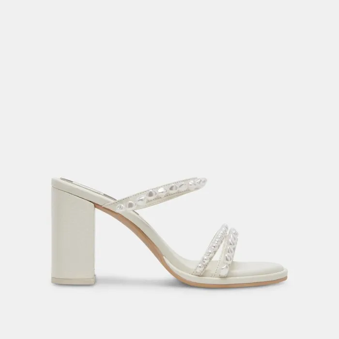 Dolce Vita Barrit Pearl Heels Vanilla Pearls Women Heels