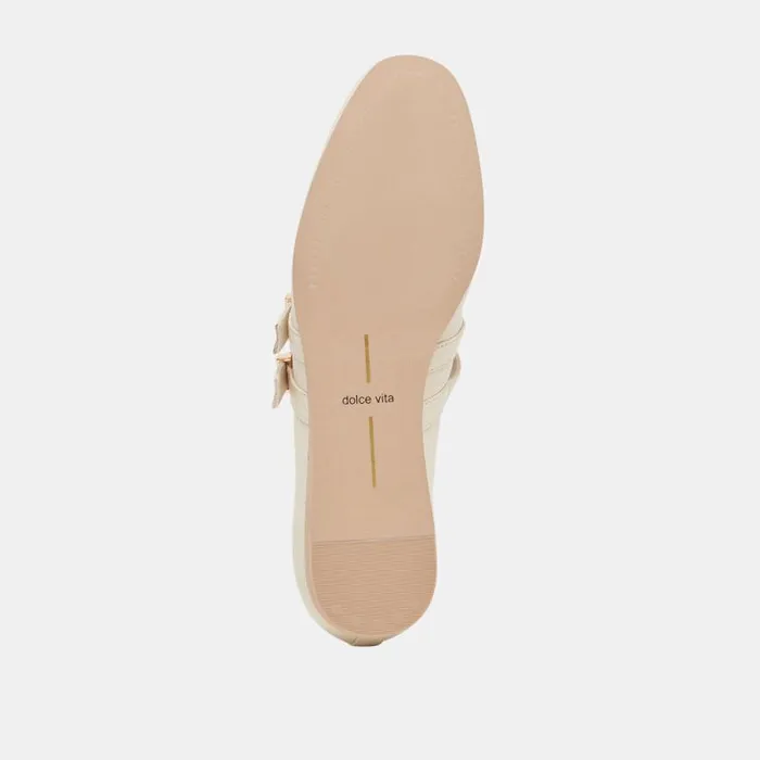 Dolce Vita Baylee Ballet Flats Ivory Leather Women Flats and Loafers