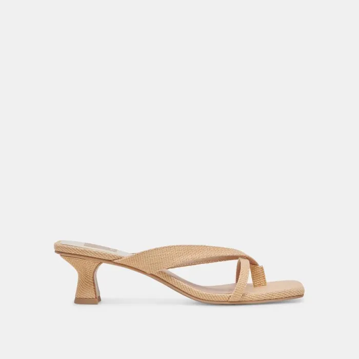 Dolce Vita Brevel Heels Natural Raffia Women Heels