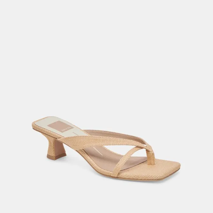 Dolce Vita Brevel Heels Natural Raffia Women Heels