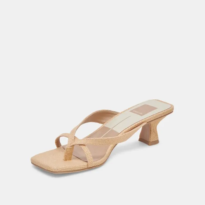 Dolce Vita Brevel Heels Natural Raffia Women Heels