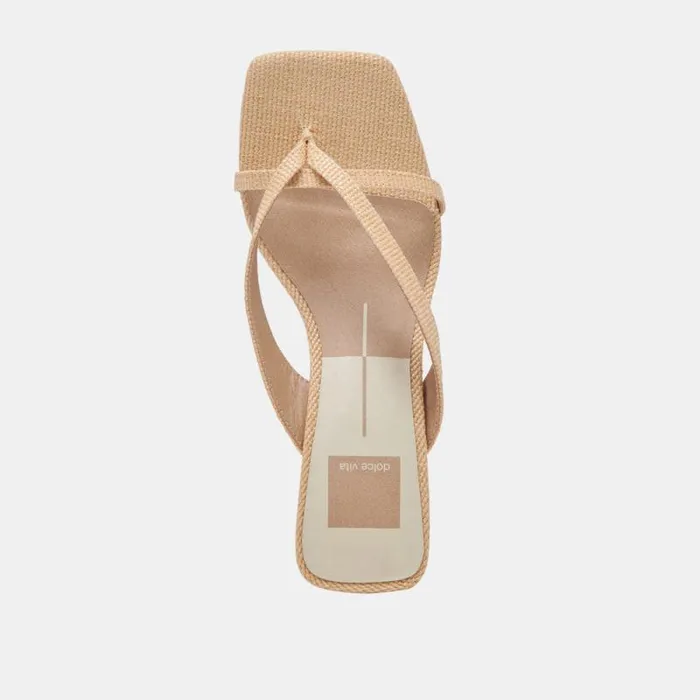 Dolce Vita Brevel Heels Natural Raffia Women Heels