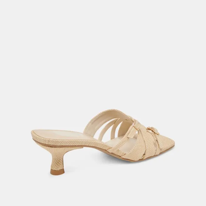 Dolce Vita Bryant Heels Natural Woven Raffia Women Heels